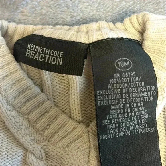 Kenneth Cole Reaction - 100% cotton knit vest. Size 18 months - Picture 2 of 3